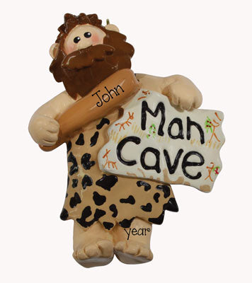 MAN CAVE, CAVEMAN / MY PERSONALIZED ORNAMENTS
