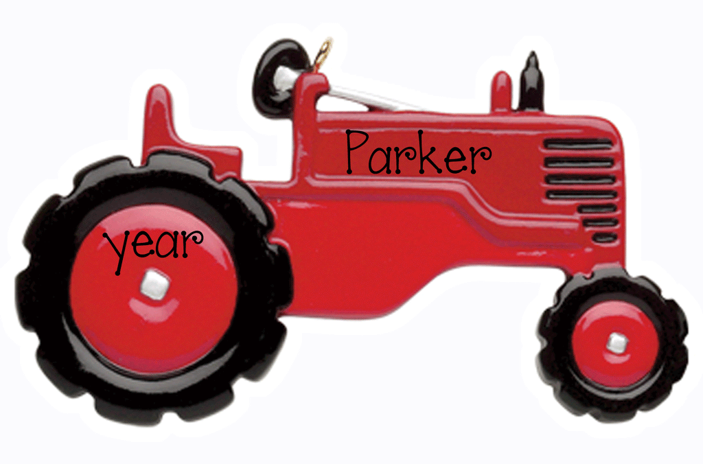Red Tractor-Personalized Ornament