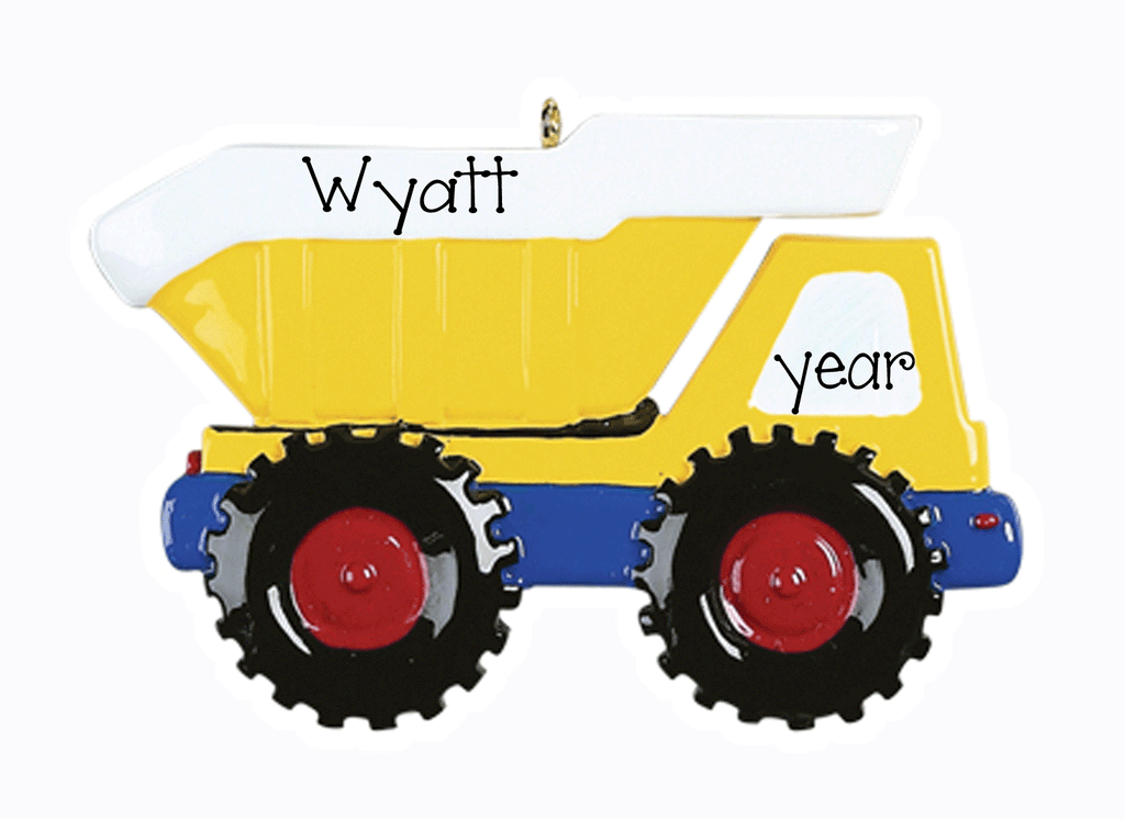 Dump Truck Personalized Ornament