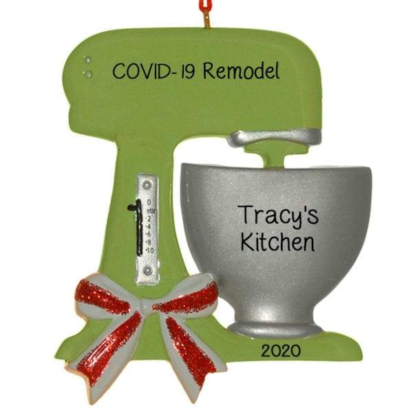 Personalized Mixer Ornament ~ Baking Ornament ~ Baker Ornament ~ Baking Christmas Cookies ~  Green Kitchen Mixer ~ Christmas Cookies