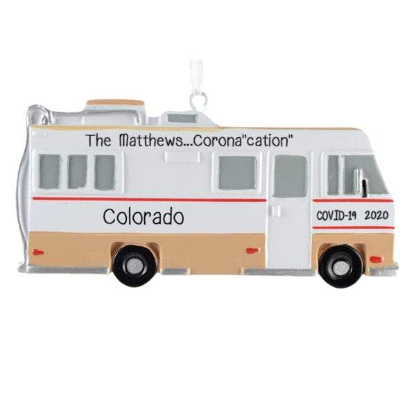 Corona-Cation-RV Camper~Personalized Ornament