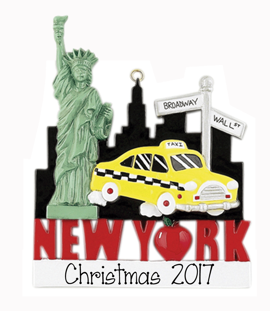 New York~Personalized Christmas Ornament