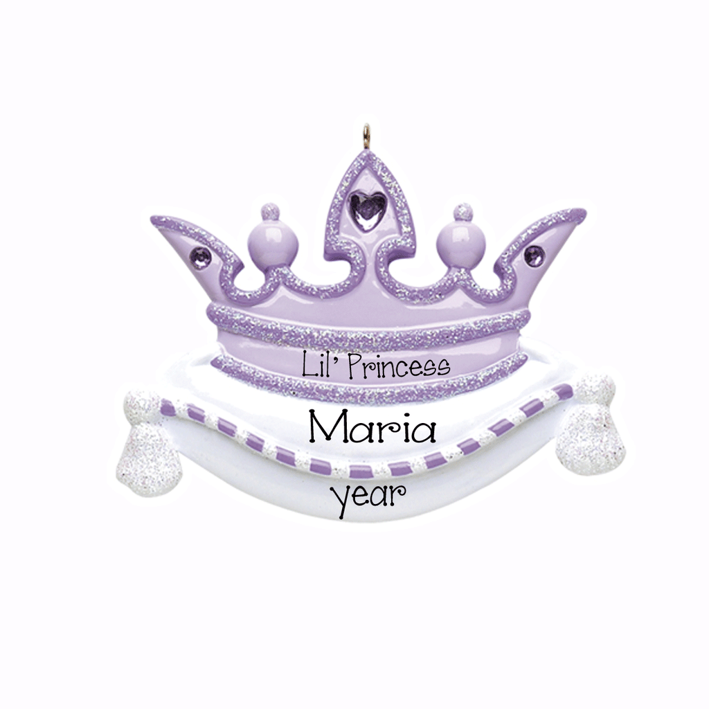 Purple Princess Crown-Personalized Ornament