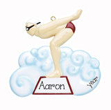 MALE SWIMMER ORNAMENT / MY PERSONALIZED ORNAMENTS