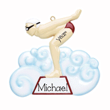 Male Swimmer My Personalized Ornaments