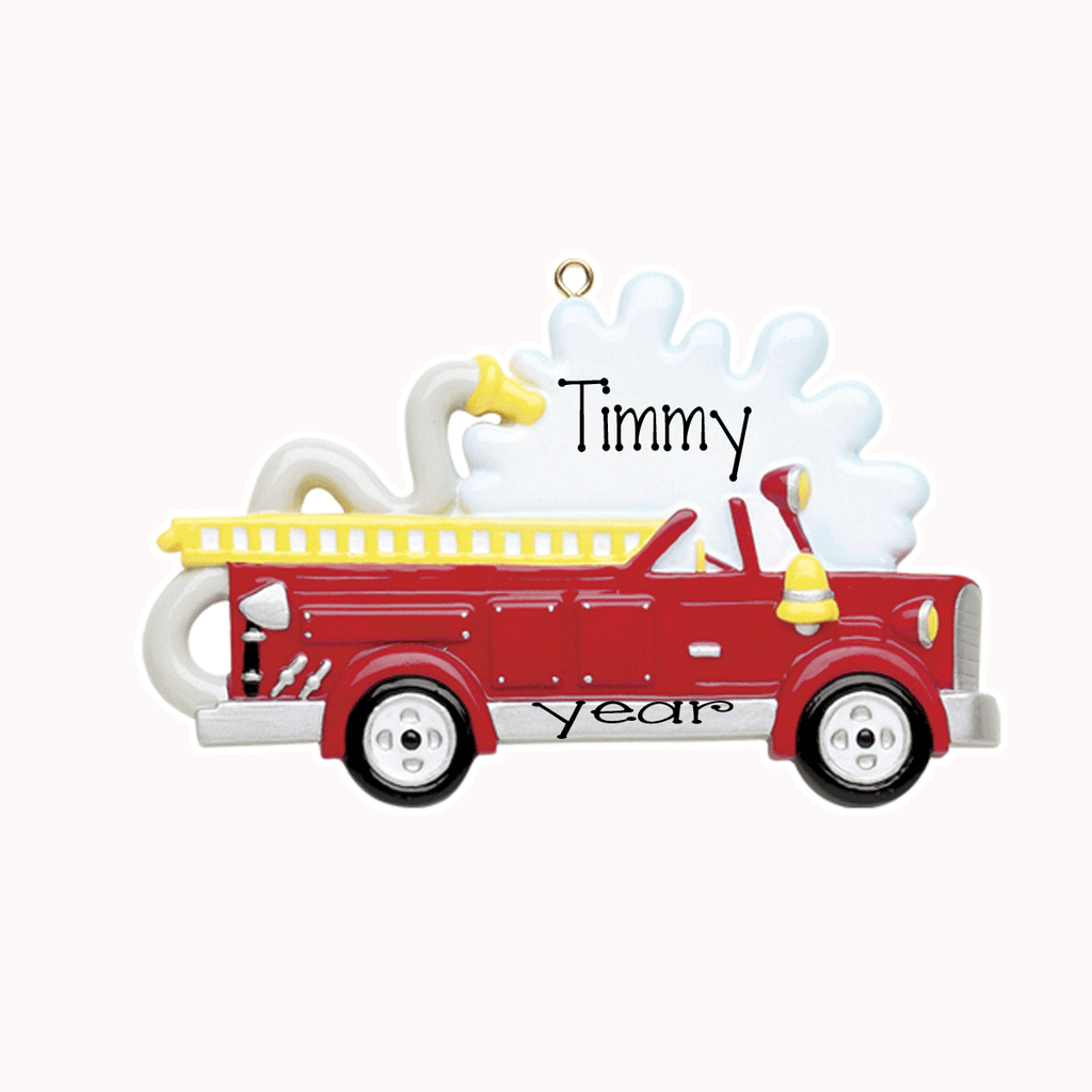 Fire Truck~Personalized Christmas Ornament