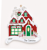 Red House Ornament, My Personalized Ornaments