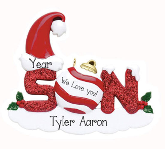 SON~Personalized Christmas Ornament
