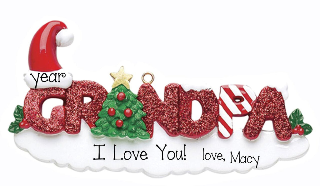 Grandpa~Personalized Christmas Ornament