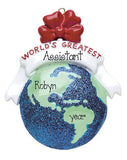 WORLD'S GREATEST GLOBE ORNAMENT, MY PERSONALIZED ORNAMENTS