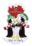 PENGUIN COUPLE 1ST CHRISTMAS ORNAMENT / MY PERSONALIZED ORNAMENTS