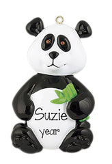 PANDA / PERSONALIZED CHRISTMAS ORNAMENT