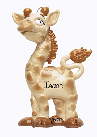 Personalized "GIRAFFE" Ornament