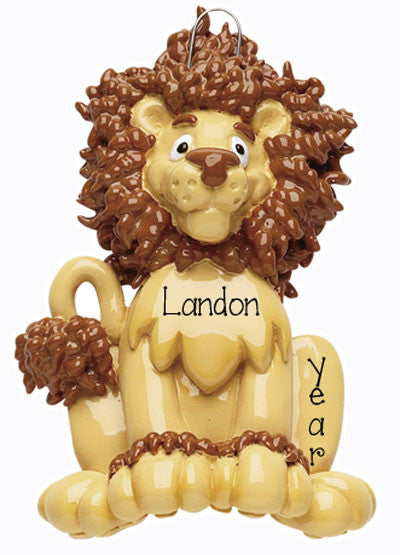 Personalized "LION"  Christmas Ornament