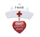 WORLDS GREATEST NURSE ORNAMENT / MY PERSONALIZED ORNAMENTS