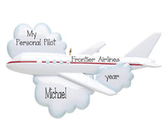 JET AIRLINER ORNAMENT / PILOT / MY PERSONALIZED ORNAMENTS