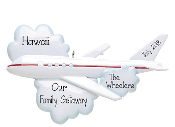 Jet MOAirplane / Vacation-Personalized Christmas Ornament