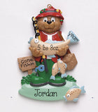 FISHING BEAR ORNAMENT / MY PERSONALIZED ORNAMENTS