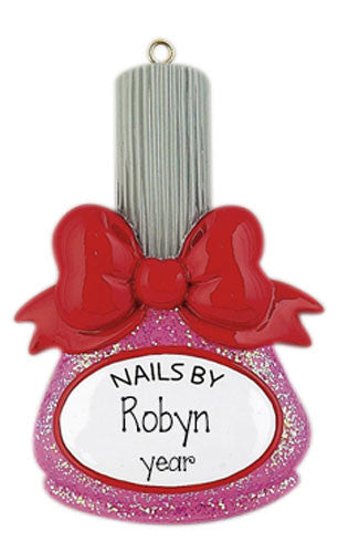 Manicurist Nail Polish ~ Personalized Christmas Ornament