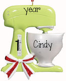 GREEN MIXER FOR COOKING, MY PERSONALIZED ORNAMENTS