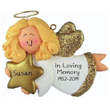 ANGEL Trimmed in Gold (Blonde) ~Personalized Ornament - My Personalized Ornaments