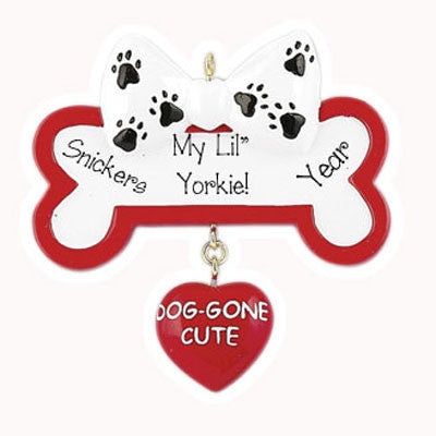 DOG-Gone Cute -Personalized Christmas Ornament