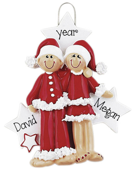 MR. & MRS. CLAUS - Personalized Ornament