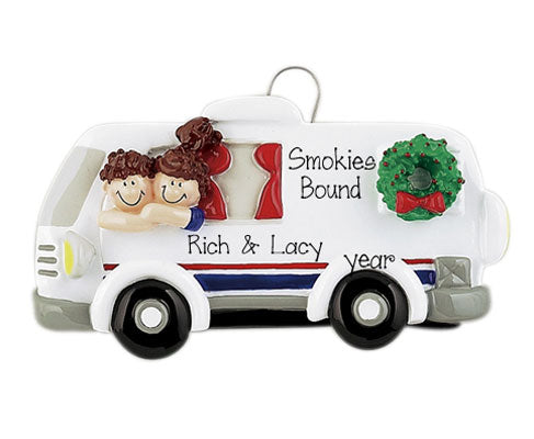 RV COUPLE~Personalized Christmas Ornament