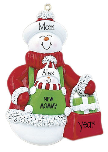 MOMMY AND NEW BABY ORNAMENT / MY PERSONALIZED ORNAMENTS