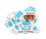 African american/ Ethnic Baby Boys 1st Christmas / my personalized ornaments