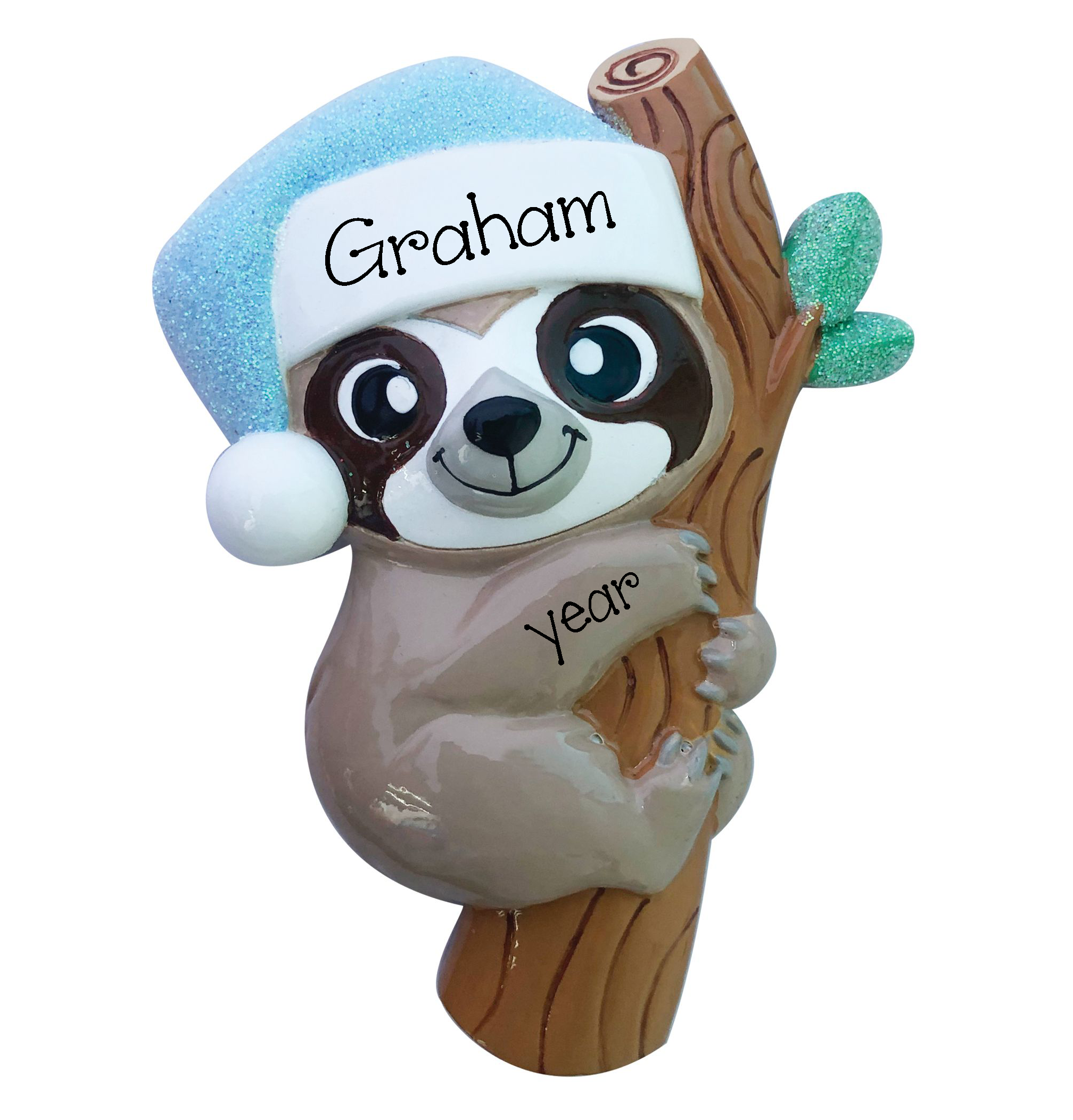 Baby Boy sloth Personalized Ornament