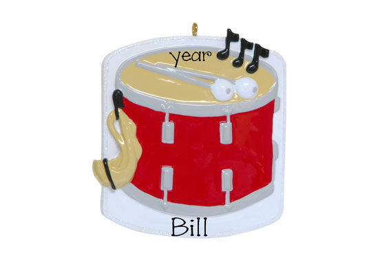 SNARE DRUM~Personalized Christmas Ornament