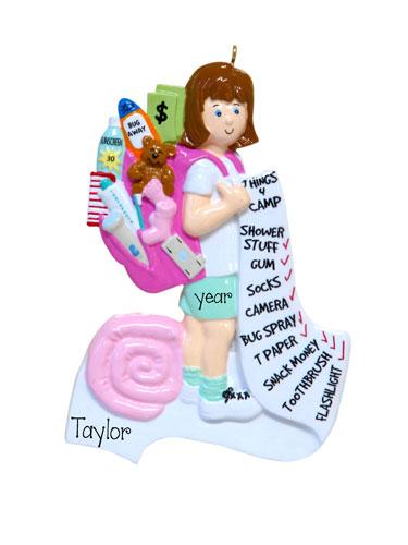 CHURCH CAMP / GIRL SCOUTS / CAMPING Ornament