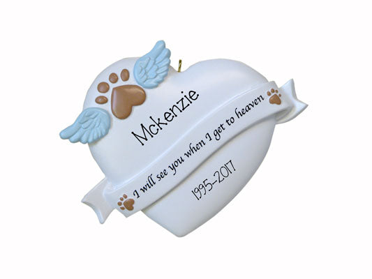 IN MEMORY OF PETS~Personalized Christmas Ornament