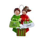 Adult BEST FRIENDS shopping~Personalized Christmas Ornament