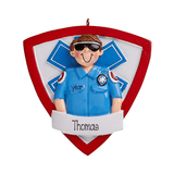 Male Paramedic~Personalized Christmas Ornament