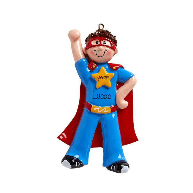 Masked SUPER HERO - Personalize Christmas Ornament 
