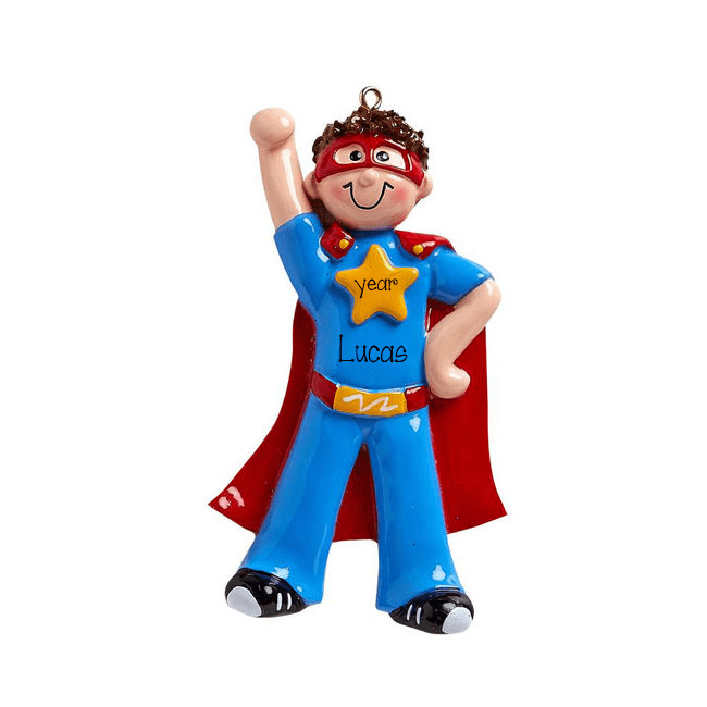 Masked SUPER HERO - Personalize Christmas Ornament