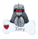 SHIH TZU with a bone ~ Personalized Christmas Ornament