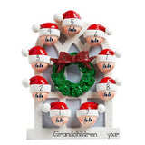 Family of 9-around an Arched window~Personalized Christmas Ornament - My Personalized Ornaments
