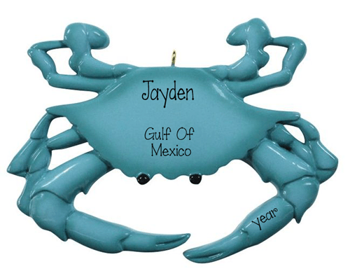 BLUE CRAB-Personalized Christmas Ornament