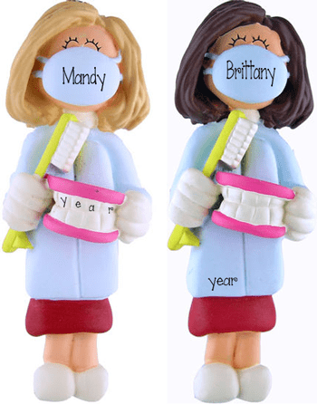 Female DENTAL HYGIENIST~Personalized Ornament