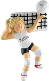 Female Blonde Volleyball Player ~ Personalized Christmas Ornament