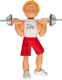 Male WEIGHT LIFTER~Personalized Christmas Ornament - My Personalized Ornaments