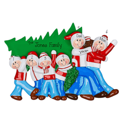Christmas Tree Family of 6~Personalized Tabletop Decor`