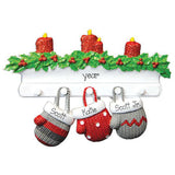 Mitten Family of 3-Personalized Ornament