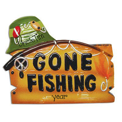Gone Fishing Personalized Ornament