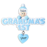 grandma's 1st christmas for BOY / my personalized ornaments