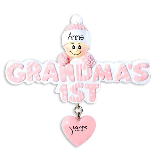 GRANDMA'S 1ST CHRISTMAS for GIRL - Ornament