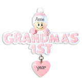 grandma's 1st christmas for girl / my personalized ornaments
